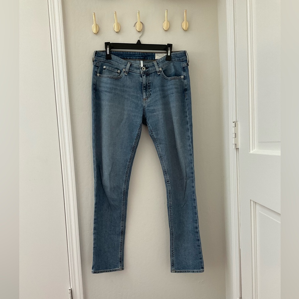 Dre Low-Rise Slim Boyfriend Jeans From Rag & Bone, Sz 29